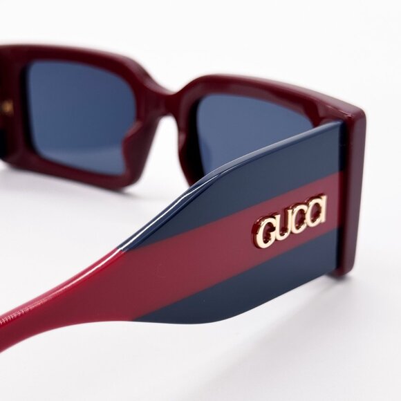 NEW GUCCI GG1860S 003 BURGUNDY/BLUE UNISEX SUNGLASSES GUCCI - Picture 8 of 11